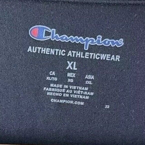 Champion Mens T Shirt Size XL Red Sunset Logo Graphic Tee Short Sleeve Green - Picture 8 of 16